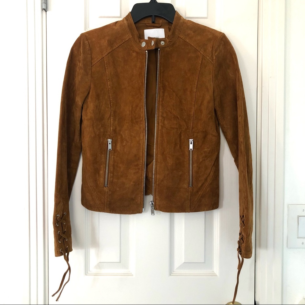 Mango Leather Jacket Size XS